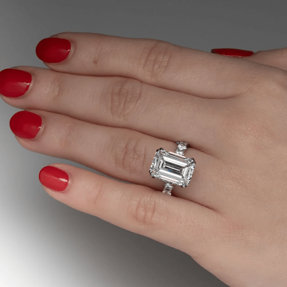 Zirconia Eternity Ring Silver Plated Women's Jewelry